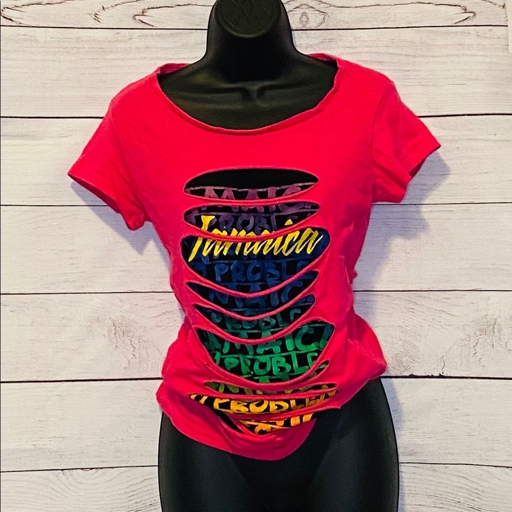 EUC Distressed JAMAICA “NO PROBLEM” Tee